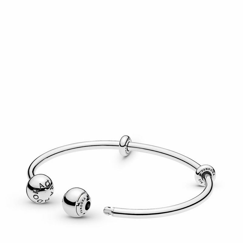 Pandora Moments Open Bangle Ireland - Sterling Silver/Silicone - 216937VEM